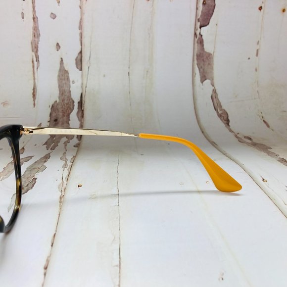 PRADA Oval Brown Tortoise & Gold Eyeglasses Glasses Frames NWOT - Picture 7 of 12